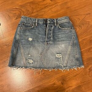 Free people denim skirt